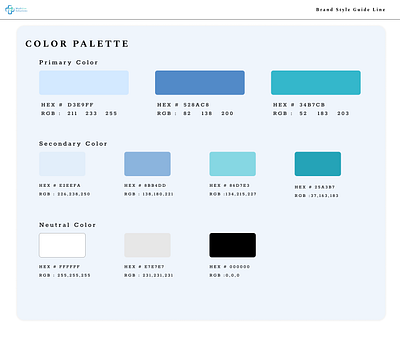 Brand Style Guide - Brand Identity brand identity brand style guide branding hospital landing page design medical brand