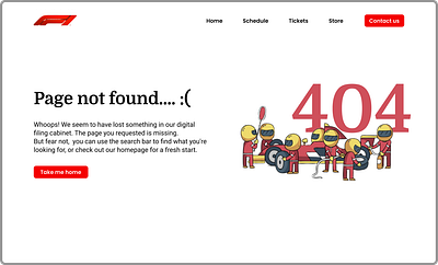 404 Page Design UI 404 404page branding colourpalette dailyui008 desktop errornotfound typography ui ux