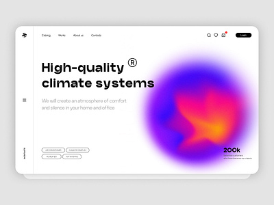 Climate systems concept climate design graphic design landig page minimalism store ui