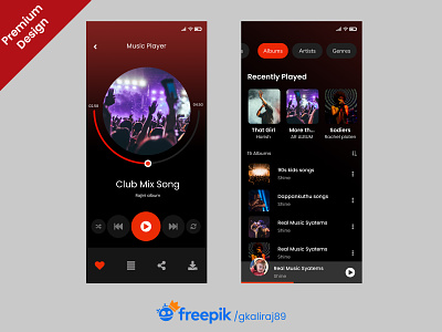 Music App UI Design free download mucis app ui music app music app design music app free download