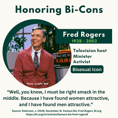 Honoring Bi-Cons: Fred Rogers bi cons bisexual gettin bi mil milwaukee milwaukee non profits mister rogers