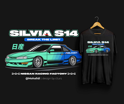 Falken Silvia S14 car poster car tshirt