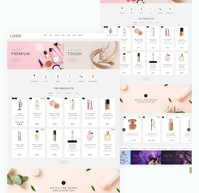 Cosmetic Website beauty business cosmetic landing page cosmetic website cosmetics cosmetics website figma landing page modern website skin website skincare skincare landing page skincare website skincare website design ui design uiux web design woman