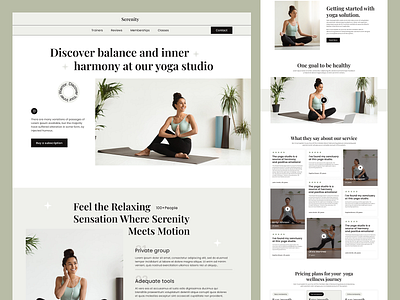 Serenity - Responsive Yoga Landing page landing page responsive serenity ui website yoga