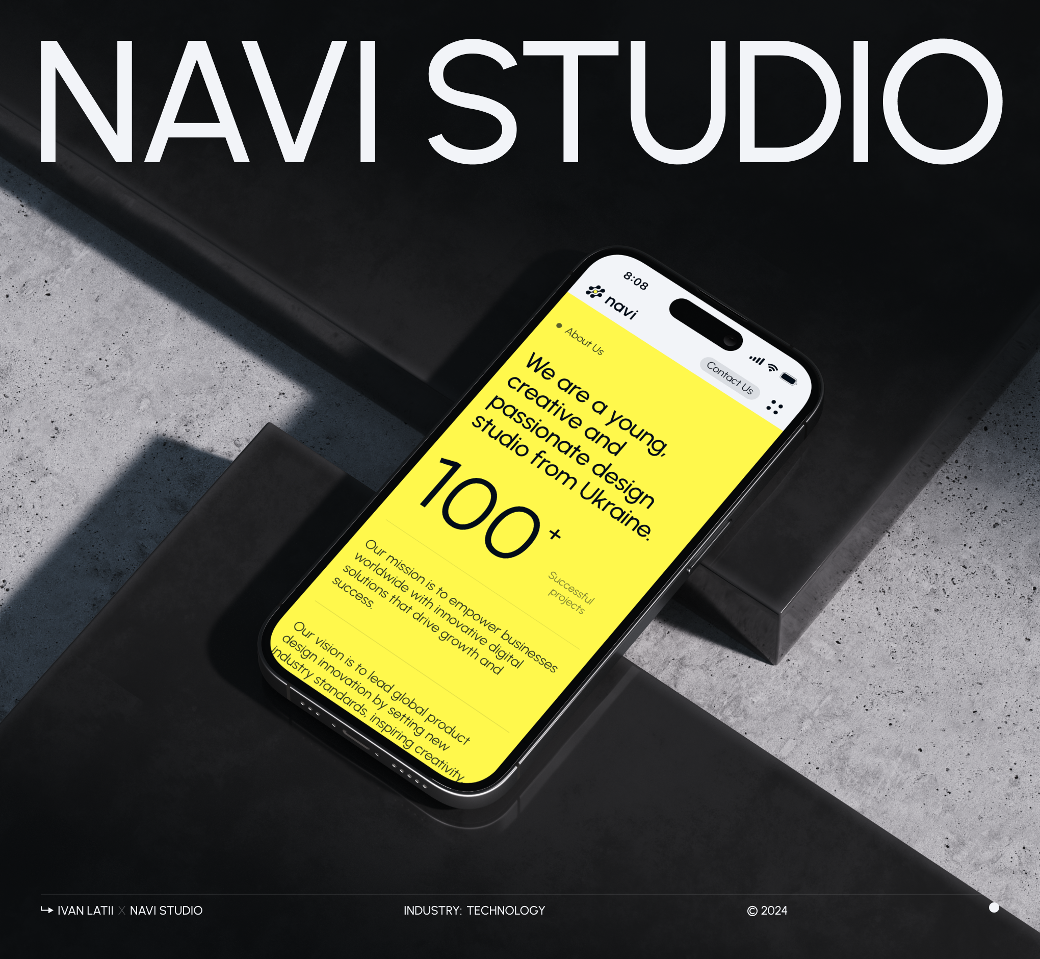 UI/UX Design for Navi Design Studio design digital figma it minimal minimalistic studio ui ux web