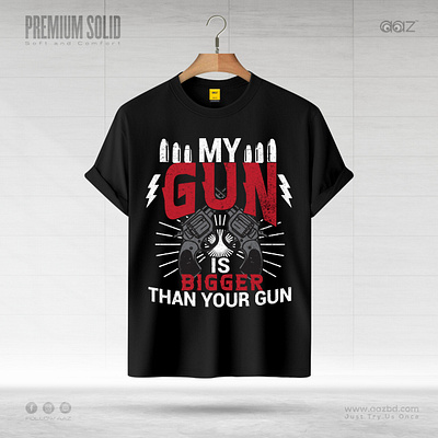 Gun T- shirt Design design graphic design grunge gun gun t shirt gun t shirt design hunting hunting design illustration t shirt vector vintage