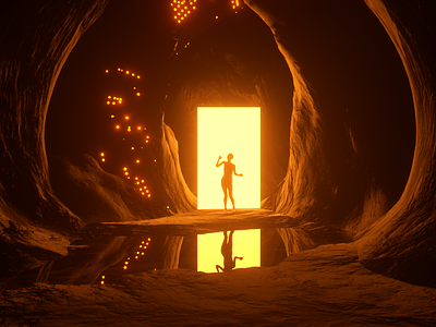 Mysterious Portal 3d 3d modeling blender concept art
