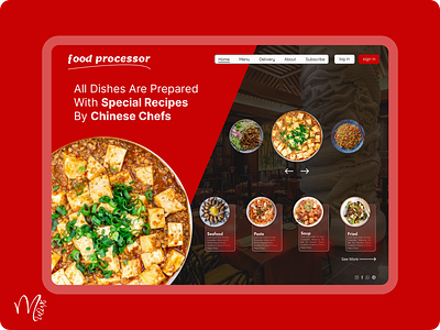 Traditional Chinese restaurant landing page ui