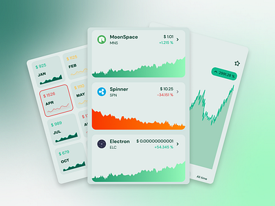 BazarGard Crypto platform cards crypto designui illustration trade uidesign