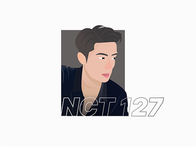 Man's portrait illustration art artwork cartoon character design digital art fanart fandom graphic design illustration jaehyun korean idol kpop man nct nct 127 people pop culture portrait vector