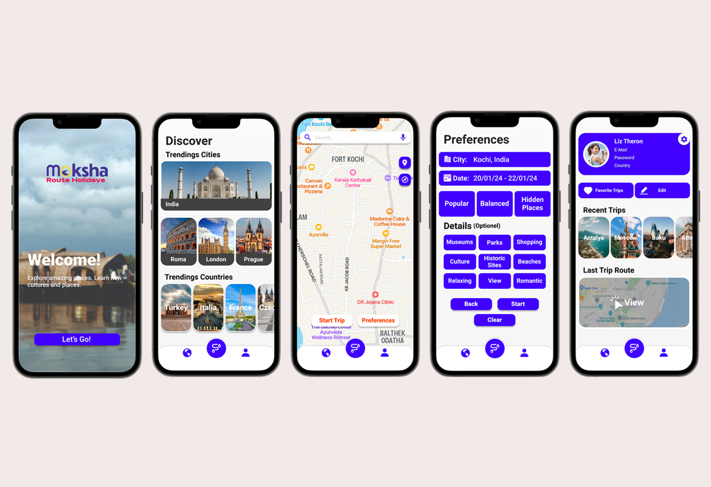 Tour Planner design tour planner ui ux