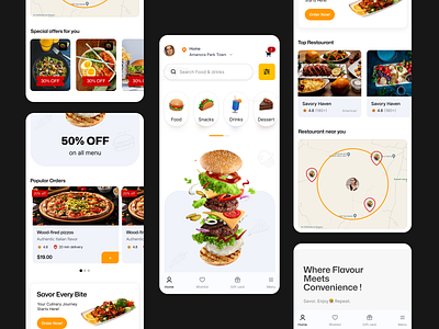 Food App Design branding explorepage figmadesign foodapp productdesign ui uiuxdesign