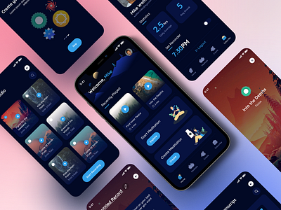 Meditation App android app design ios ui uiux web design