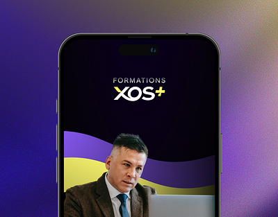 XOS Plus branding course design loading screen logo logo showcase mobile premium ui website