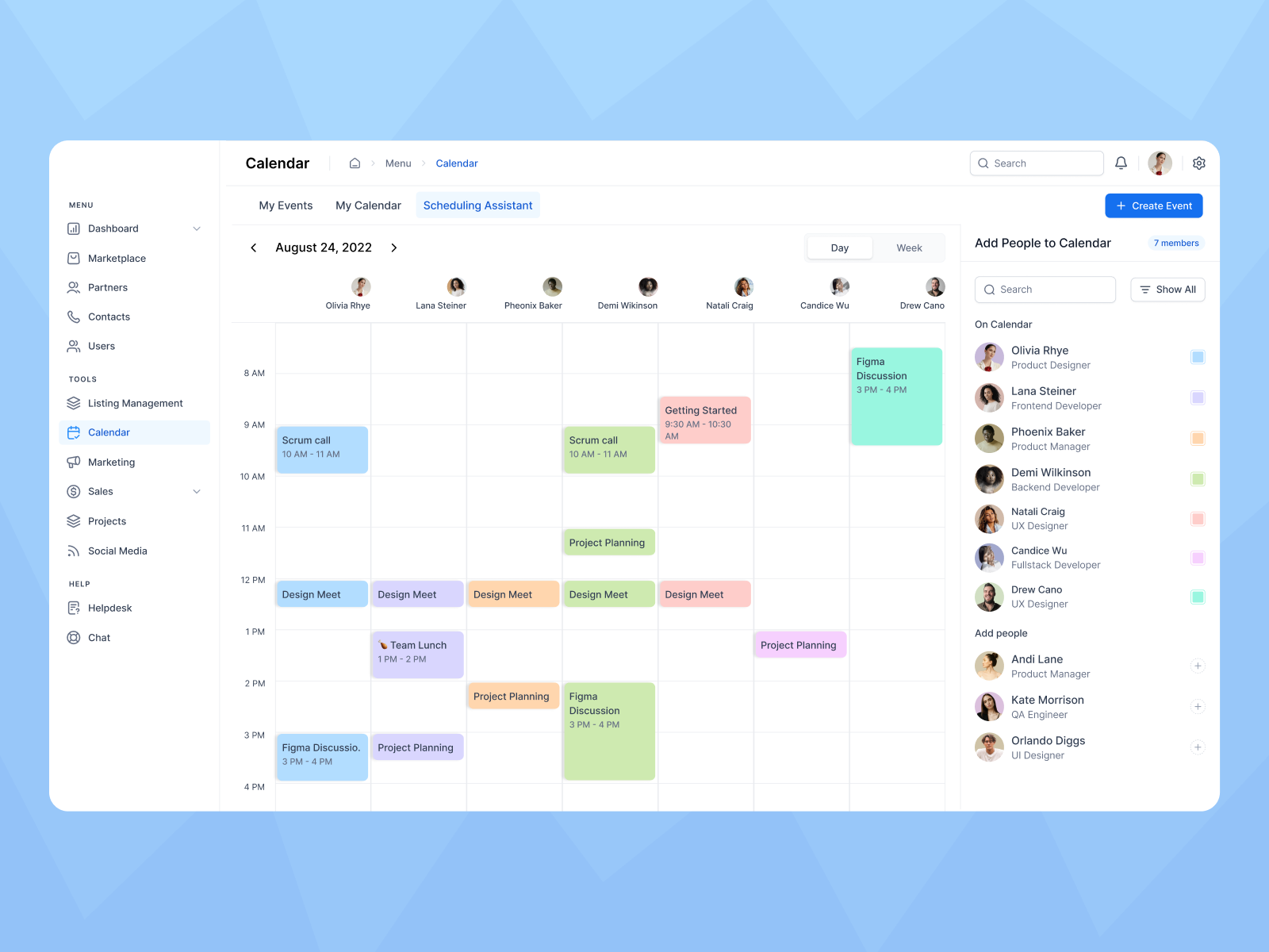 SaaS - Calendar Manger calendar design saas task management ui uiux web design
