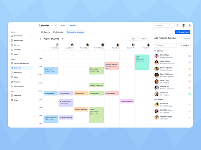 SaaS - Calendar Manger calendar design saas task management ui uiux web design