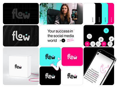 Flow - Branding for the SMM Agency agency branding bright concept design graphic design identity logo logotype smm uiux