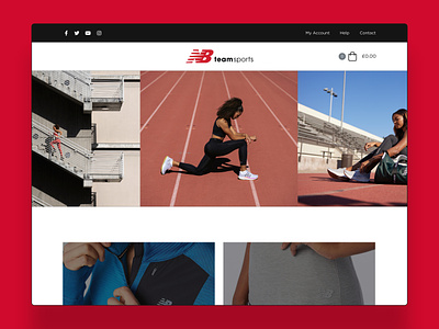 New Balance Team Sports ecommerce website