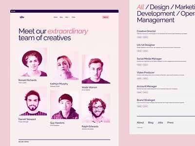 ✦ TheSprkl / Team page design design system figma2webflow jobs team page template thesprkl ui ui kit ux website