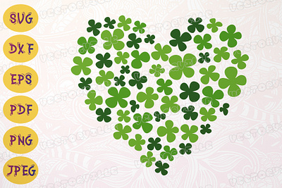 Heart of Shamrocks St Patrick's Day SVG st paddys day shirt