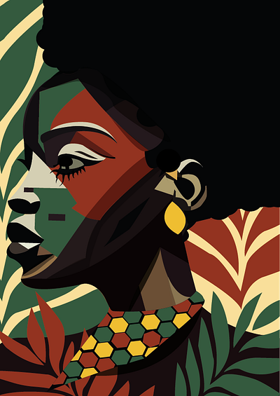 African Woman design graphic design illustration
