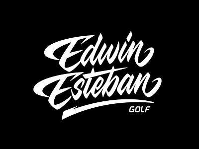 Edwin Esteban calligraphy font lettering logo logotype typography vector