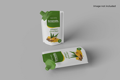 Two Spouted Pouch Packaging Mockup packaging