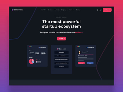 Connectd Hero hero webflow website