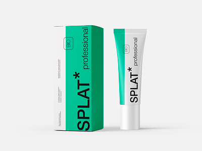 SPLAT professional - Mockup Preview branding graphic design green logo mockup toothpaste