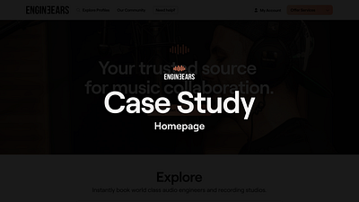 Case Study: Homepage for EngineEars branding case study design homepage mobile music product product design research responsive design strategy ui user experience user research ux web web app website
