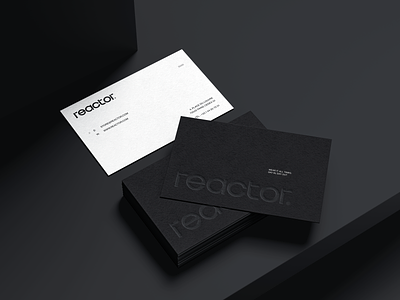reactor® - business card assets brandidentity branding business card cards design dtp emboss graphic graphic design identity logo modern print visualidentity