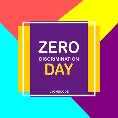 Zero Discrimination Day graphic design