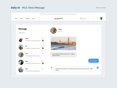 Daily UI #013 Direct Message ui
