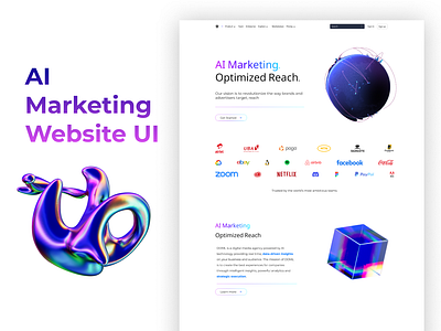 AI Marketing Website UI Kit branding graphic design logo ui