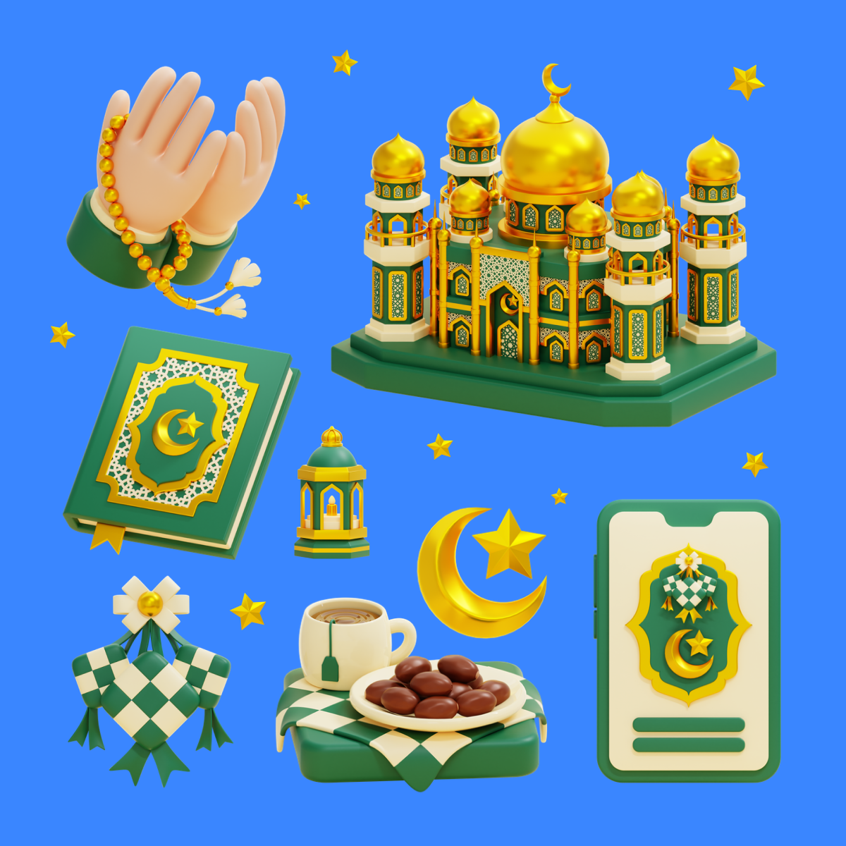 Ramadan 3D Design Assets by Amanda Patamakanthin for IconScout on Dribbble