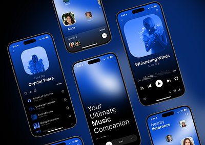 Music Player App app application design development figma hero screen illustration music player sound ui uxui