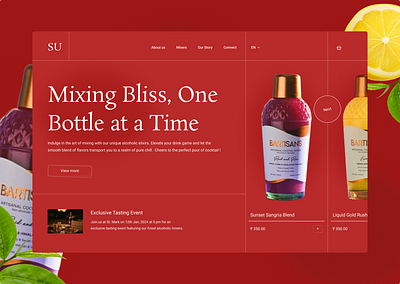 Bartisans Cocktail Website Design - UI/UX branding design dribbble ui userinterface we