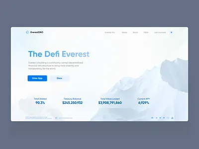 Finance Website - Simple with Blue ui