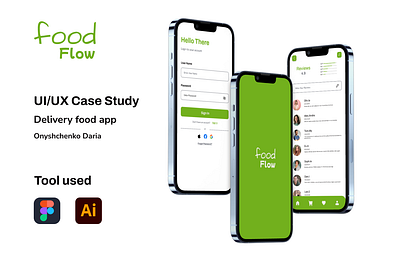 Green Stream 🍃: Mobile Food Delivery App Interface Development branding graphic design mobile app ui uiux