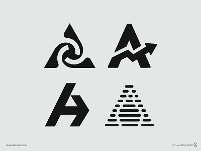 A Letter-marks branding design letter logo mark minimal modern monogram samadaraginige simple