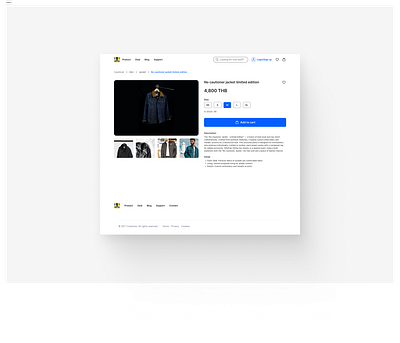 Clothes e-commerce website, product detail dailyui e commerce ui webdesign