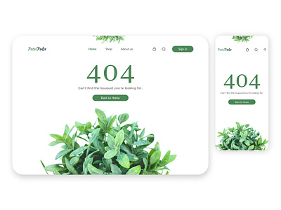 404 Error Page - Daily UI Challenge colors flower mobiledesign typography ui ui challenge uiux uiuxdesign ux webdesign