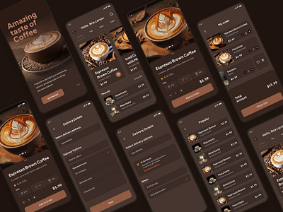 Coffee Shop App Design app concept cappuccino coffee app coffee bar coffee mobile app coffee shop coffee shop app coffee shop website delivery app food and drink food app food delivery app juice bar order app product app product design restaurant app restaurant website shopping app ui ux design