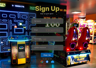 Daily UI #001 Sign Up page - Arcade ui