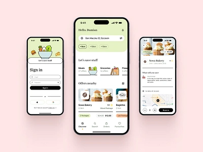 Zero Waste App app application design eco elegant food graphic design illustration intrerface ios layout mobile ui uiux waste zero waste