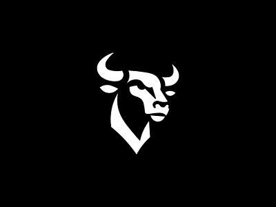 Bull 🐂 Logo brand branding bull cow graphic design icon identity illustration logo logo design minimalist negative space vector