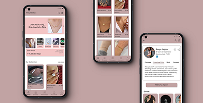 A customized jewelry mobile app app design figma mobileapp ui ux uxdesign