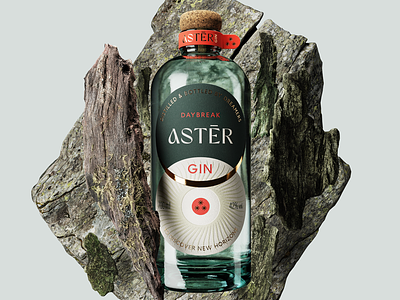 Astēr Gin Daybreak bottle design branding flov gin label label design luxury packaging sustainable tonic