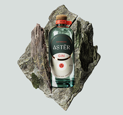 Astēr Gin Daybreak bottle design branding flov gin label label design luxury packaging sustainable tonic