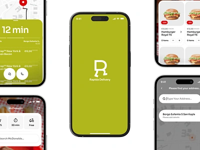 Rapida - Mobile App UI UX Design Design For Food Delivery App android app app design app home page app home screen app interfaces app screen best app design free app ios iphone app mobile app design mobile app design agency mobile app template mobile app ui mobile app wireframe mobile ux modern app ui top app development companies ui ux design